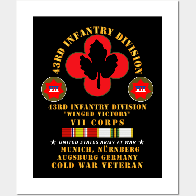 43rd Infantry Division -  Munich, Nürnberg Augsburg Germany  w COLD SVC Wall Art by twix123844